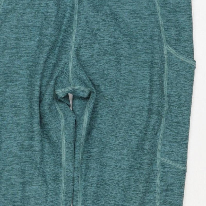 Kirkland Signature Women Green L Athletic Stretch Leggings Gym Yoga