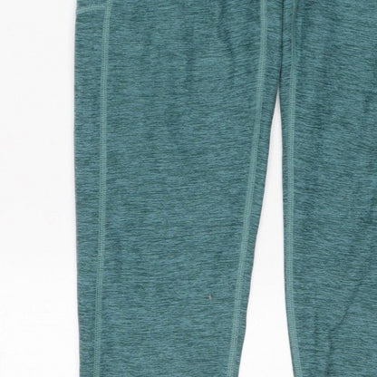 Kirkland Signature Women Green L Athletic Stretch Leggings Gym Yoga