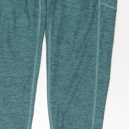 Kirkland Signature Women Green L Athletic Stretch Leggings Gym Yoga