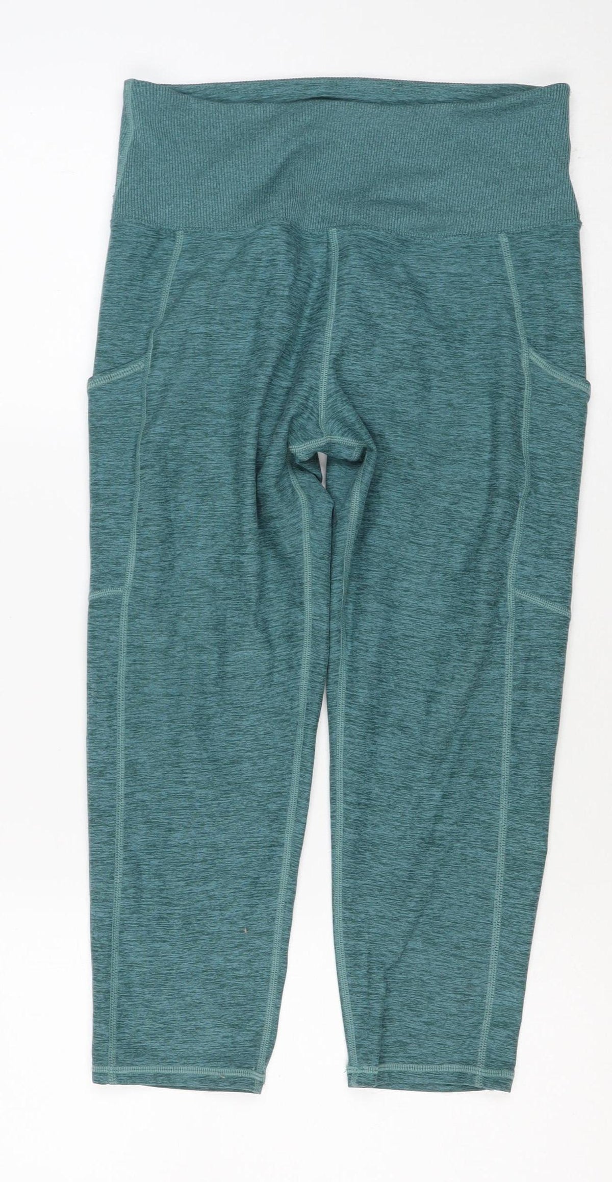 Kirkland Signature Women Green L Athletic Stretch Leggings Gym Yoga