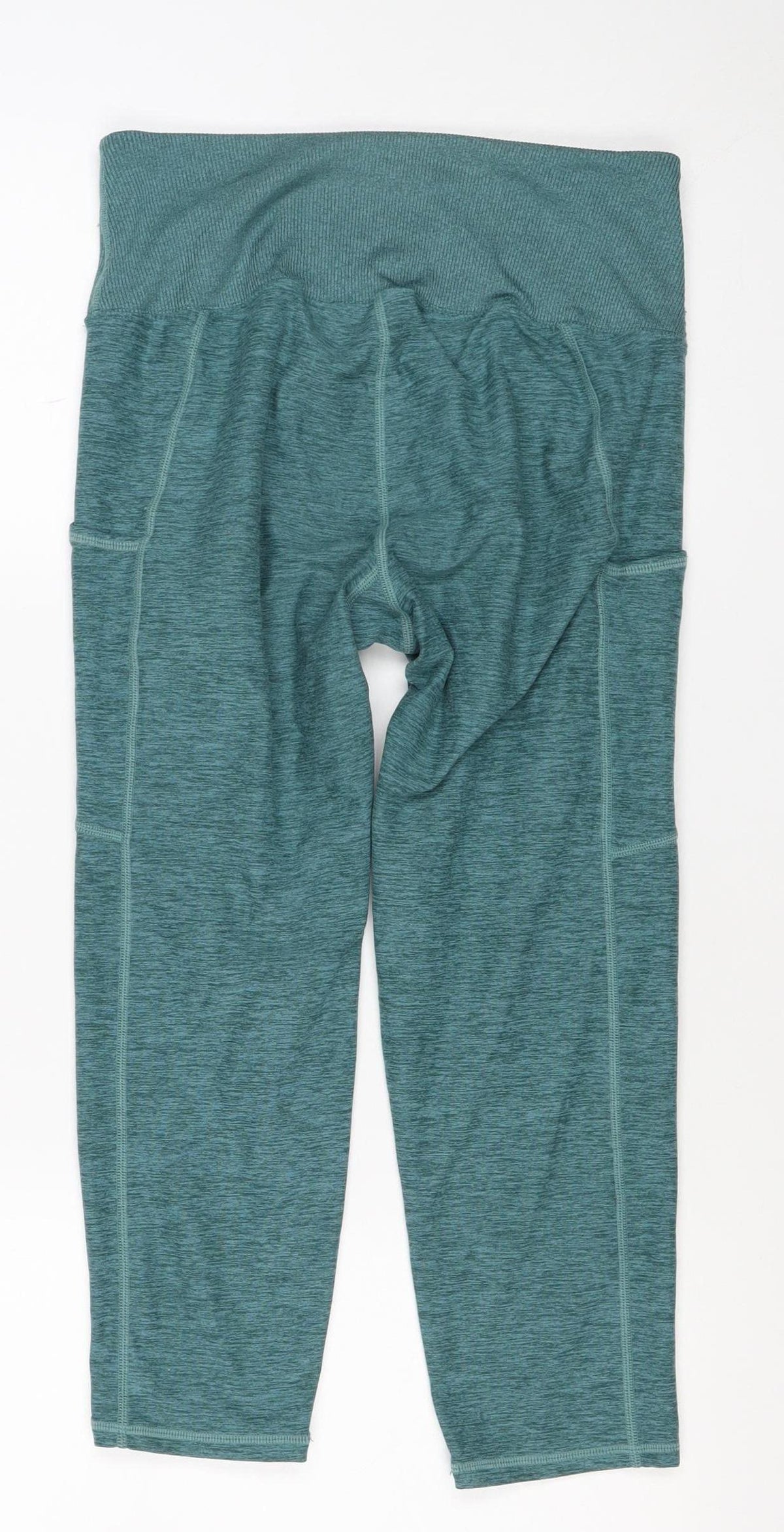 Kirkland Signature Women Green L Athletic Stretch Leggings Gym Yoga