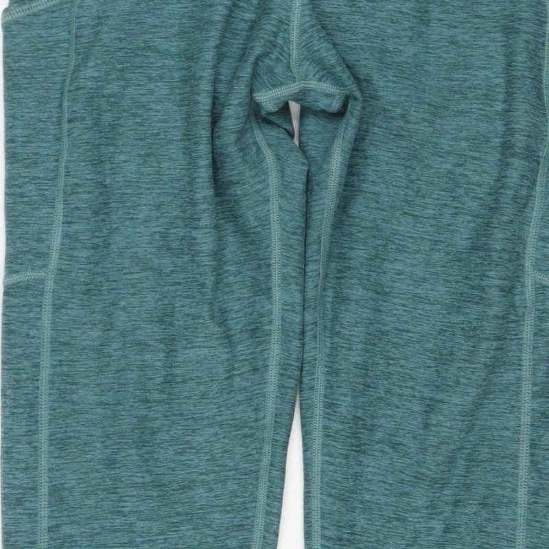 Kirkland Signature Women Green L Athletic Stretch Leggings Gym Yoga
