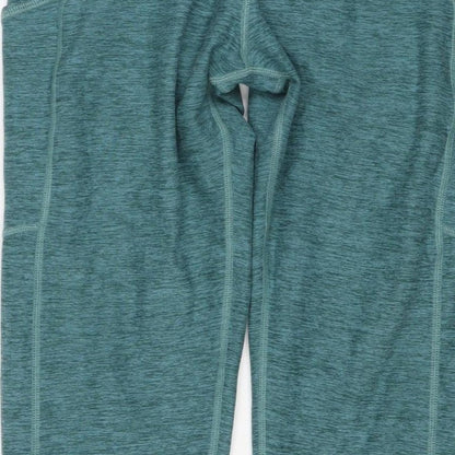 Kirkland Signature Women Green L Athletic Stretch Leggings Gym Yoga