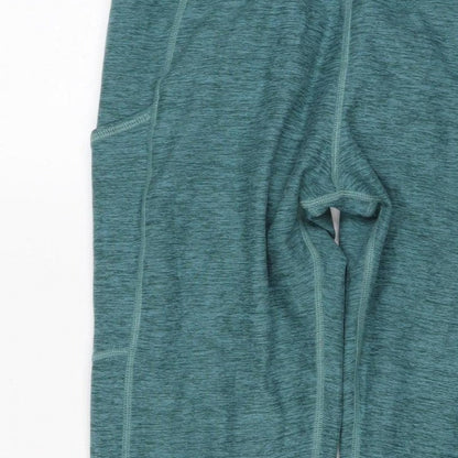 Kirkland Signature Women Green L Athletic Stretch Leggings Gym Yoga
