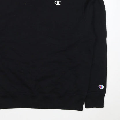 Champion Men’s Black M Logo Crew Neck Pullover Sweatshirt