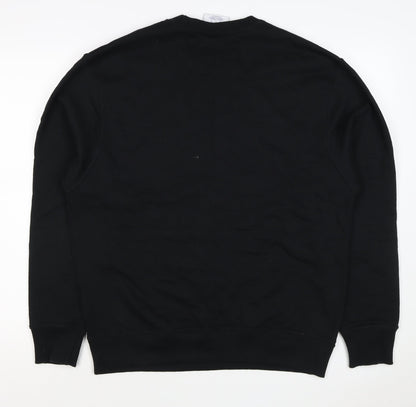 Champion Men’s Black M Logo Crew Neck Pullover Sweatshirt