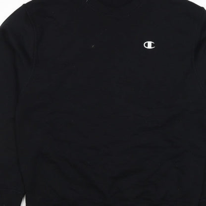 Champion Men’s Black M Logo Crew Neck Pullover Sweatshirt