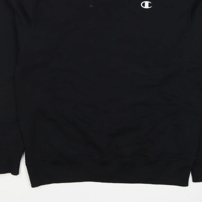 Champion Men’s Black M Logo Crew Neck Pullover Sweatshirt