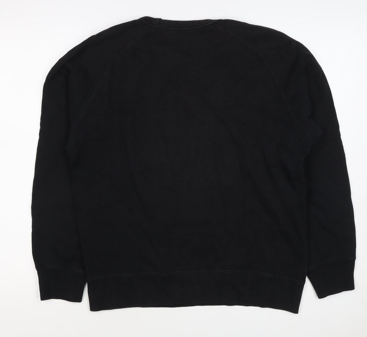 UNIQLO Men Black M Crew Neck Pullover Cotton Sweatshirt Classic