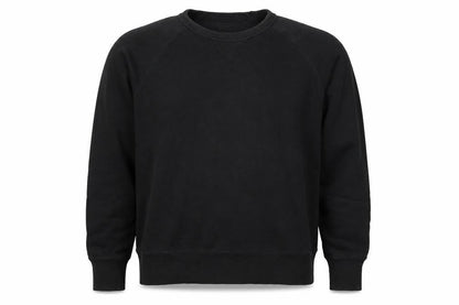 UNIQLO Men Black M Crew Neck Pullover Cotton Sweatshirt Classic
