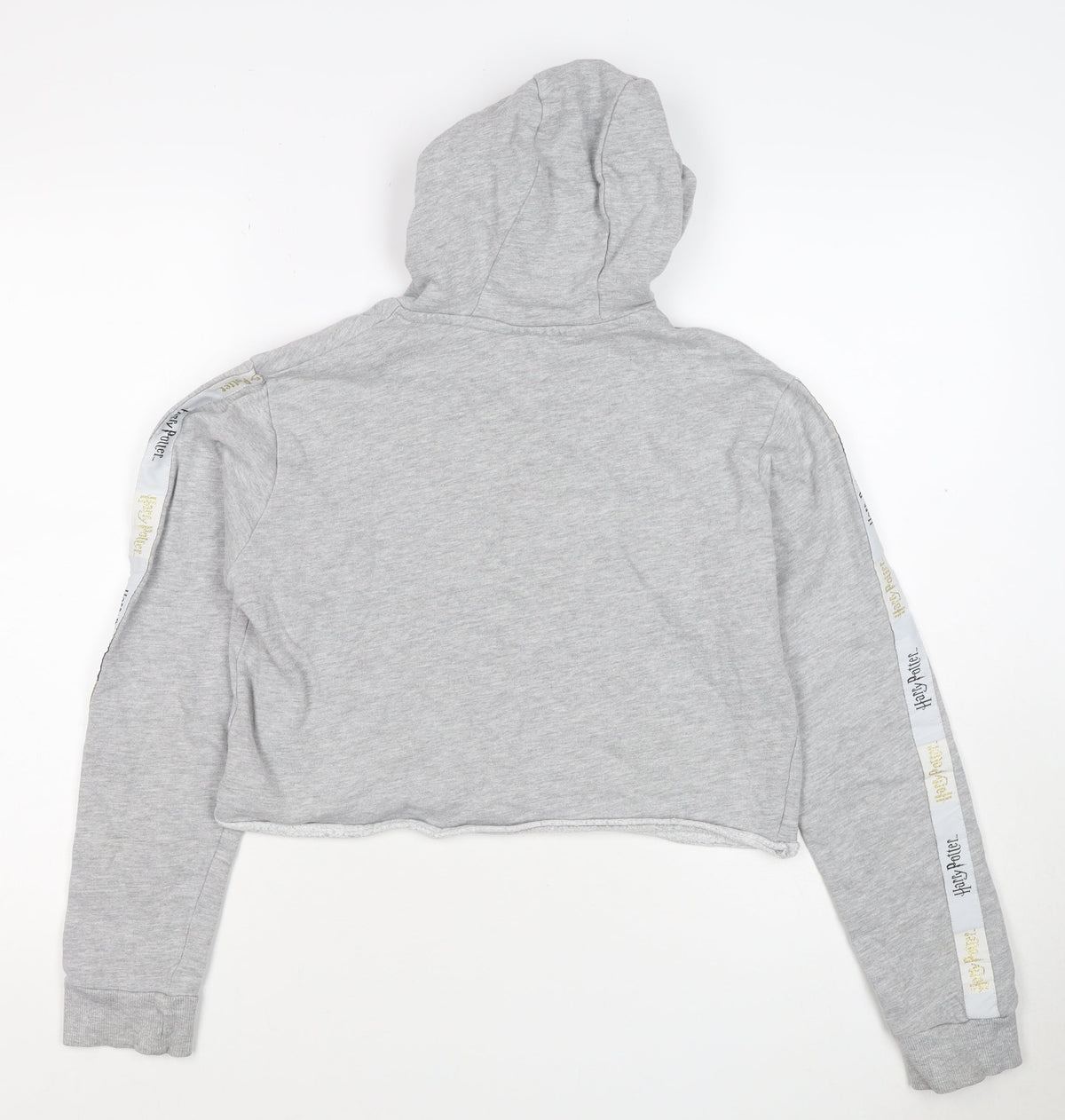 Harry Potter Girls Grey 15 Years Pullover Hoodie Graphic Print Crop