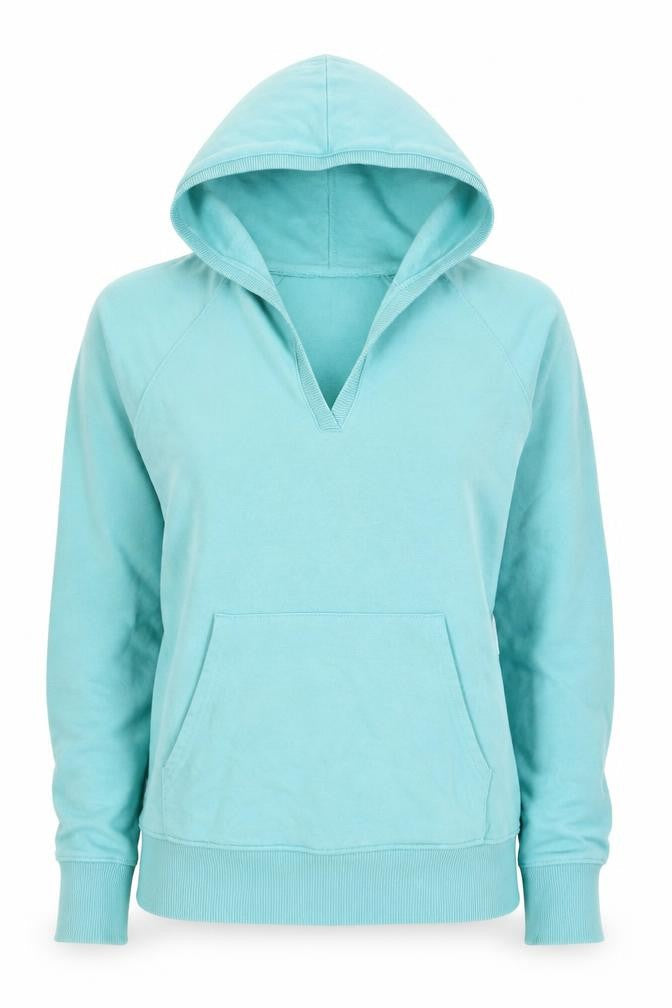H&M Divided Women’s Blue UK 10 Pullover Hoodie V-Neck Kangaroo Pocket