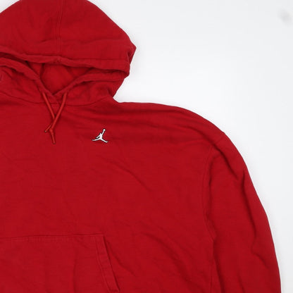 Jordan Unisex Adults Red 2XL Pullover Hoodie Logo Fleece