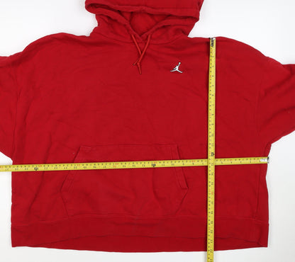 Jordan Unisex Adults Red 2XL Pullover Hoodie Logo Fleece