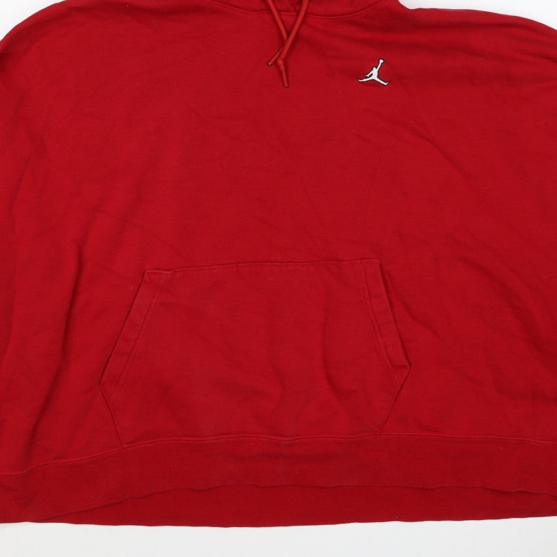 Jordan Unisex Adults Red 2XL Pullover Hoodie Logo Fleece