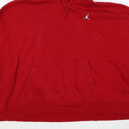 Jordan Unisex Adults Red 2XL Pullover Hoodie Logo Fleece