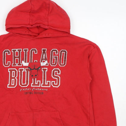 Knox Boys Red 12 Years Chicago Bulls NBA Graphic Pullover Hoodie