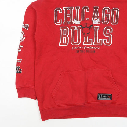 Knox Boys Red 12 Years Chicago Bulls NBA Graphic Pullover Hoodie
