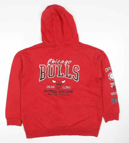 Knox Boys Red 12 Years Chicago Bulls NBA Graphic Pullover Hoodie