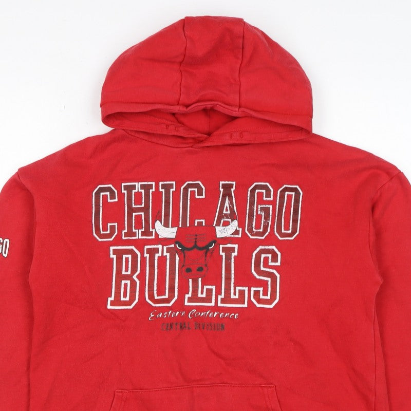Knox Boys Red 12 Years Chicago Bulls NBA Graphic Pullover Hoodie