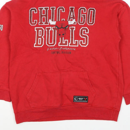 Knox Boys Red 12 Years Chicago Bulls NBA Graphic Pullover Hoodie