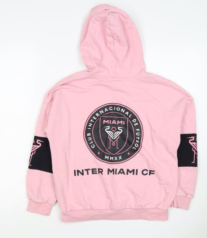 Marks and Spencer Girls Pink 10-11 Years Inter Miami CF Pullover Hoodie