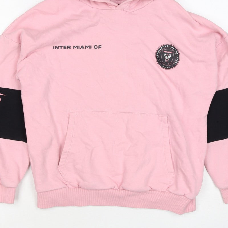 Marks and Spencer Girls Pink 10-11 Years Inter Miami CF Pullover Hoodie