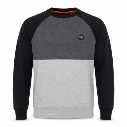 Superdry Men’s Grey Black M Colour Block Crew Neck Logo Sweatshirt