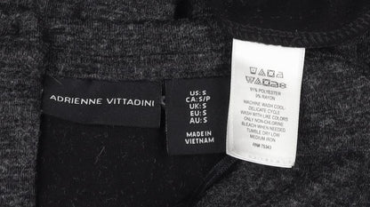 Adrianne Vittadini Women Grey Size S Knit Button Back Jumper Dress