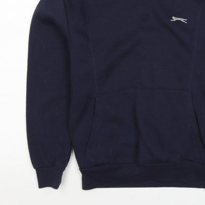 Slazenger Boys Blue 11-12 Years Pullover Hoodie Logo Fleece