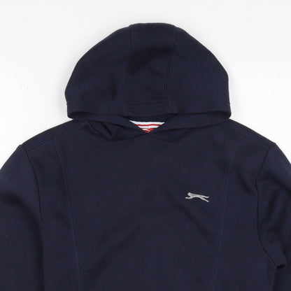 Slazenger Boys Blue 11-12 Years Pullover Hoodie Logo Fleece