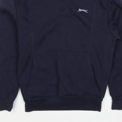 Slazenger Boys Blue 11-12 Years Pullover Hoodie Logo Fleece
