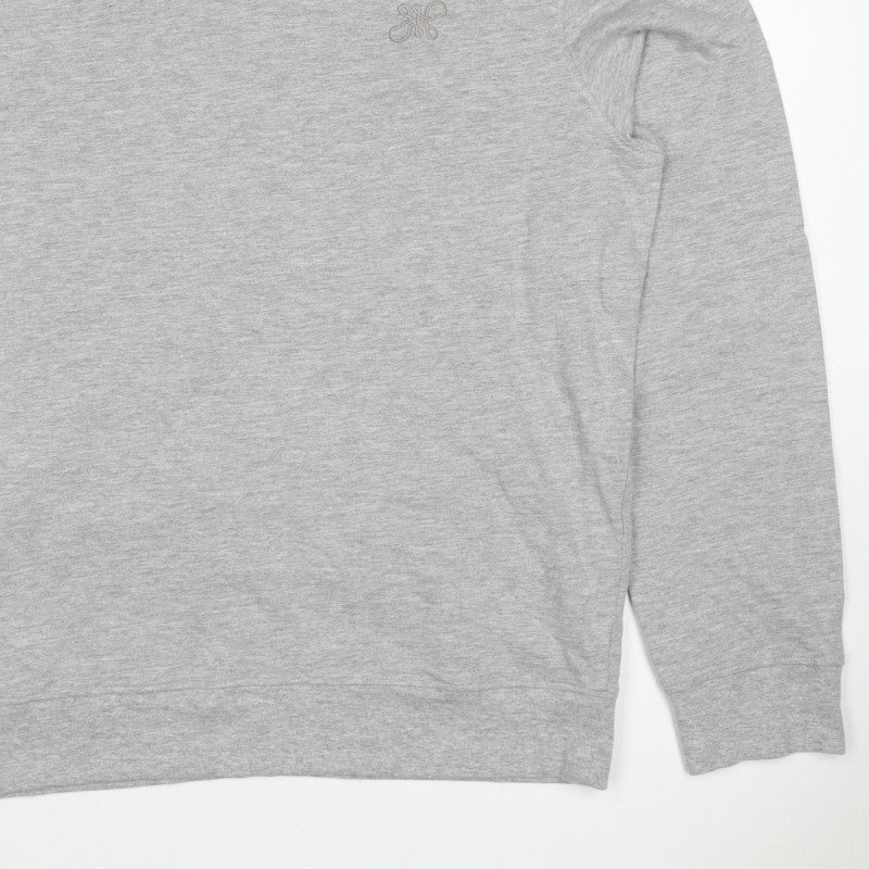 Next Men's Grey M Regular Fit Embroidered Logo Crew Neck Sweatshirt