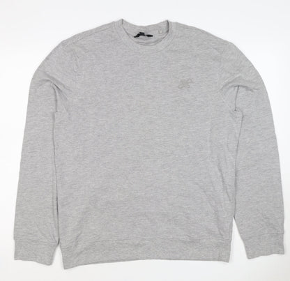 Next Men's Grey M Regular Fit Embroidered Logo Crew Neck Sweatshirt