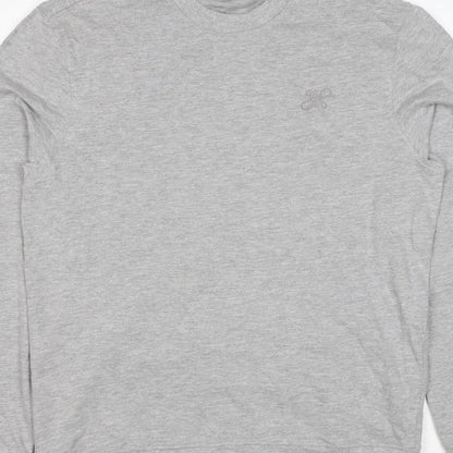 Next Men's Grey M Regular Fit Embroidered Logo Crew Neck Sweatshirt
