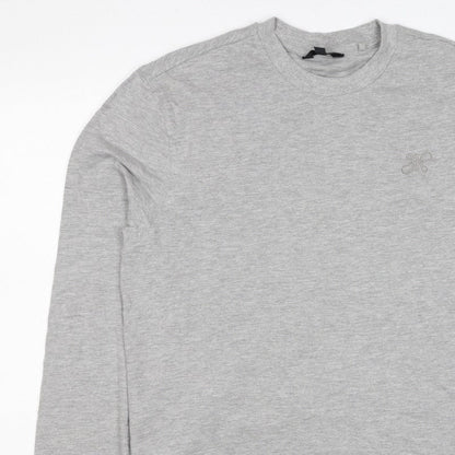 Next Men's Grey M Regular Fit Embroidered Logo Crew Neck Sweatshirt
