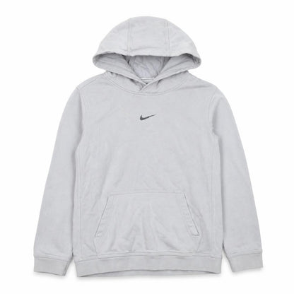Nike Boys Grey 12-13 Years Pullover Hoodie Logo Pocket 20/21