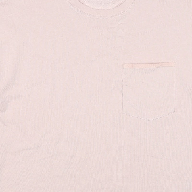 Marks and Spencer Women Pink M Basic Cotton Pocket Crew Neck T-Shirt