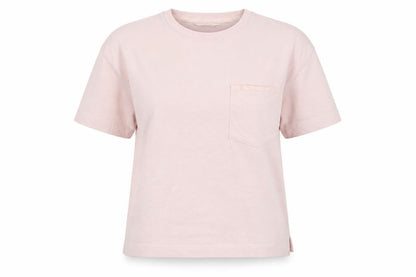 Marks and Spencer Women Pink M Basic Cotton Pocket Crew Neck T-Shirt