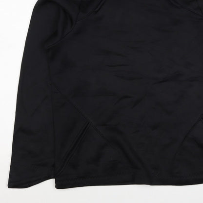 Nike Men’s Black S 1/4 Zip Hooded Pullover Hoodie Logo
