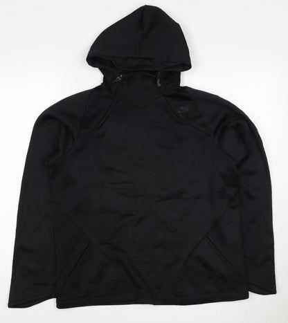 Nike Men’s Black S 1/4 Zip Hooded Pullover Hoodie Logo