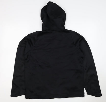 Nike Men’s Black S 1/4 Zip Hooded Pullover Hoodie Logo