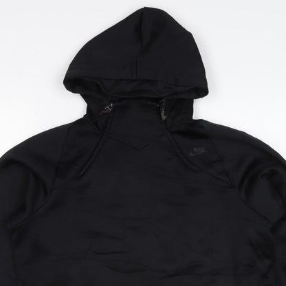 Nike Men’s Black S 1/4 Zip Hooded Pullover Hoodie Logo