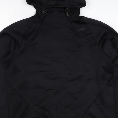 Nike Men’s Black S 1/4 Zip Hooded Pullover Hoodie Logo