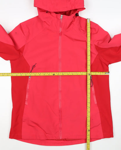 Rocktrail Women Red M Hooded Rain Coat Jacket Water Resistant Full Zip