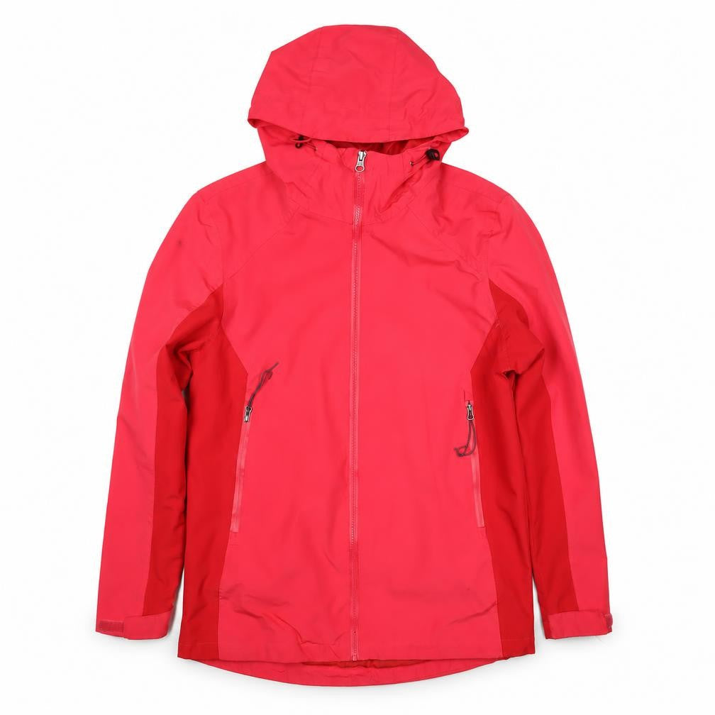 Rocktrail Women Red M Hooded Rain Coat Jacket Water Resistant Full Zip