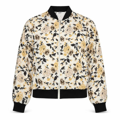 New Look Women’s UK 12 Multicoloured Floral Bomber Jacket Zip