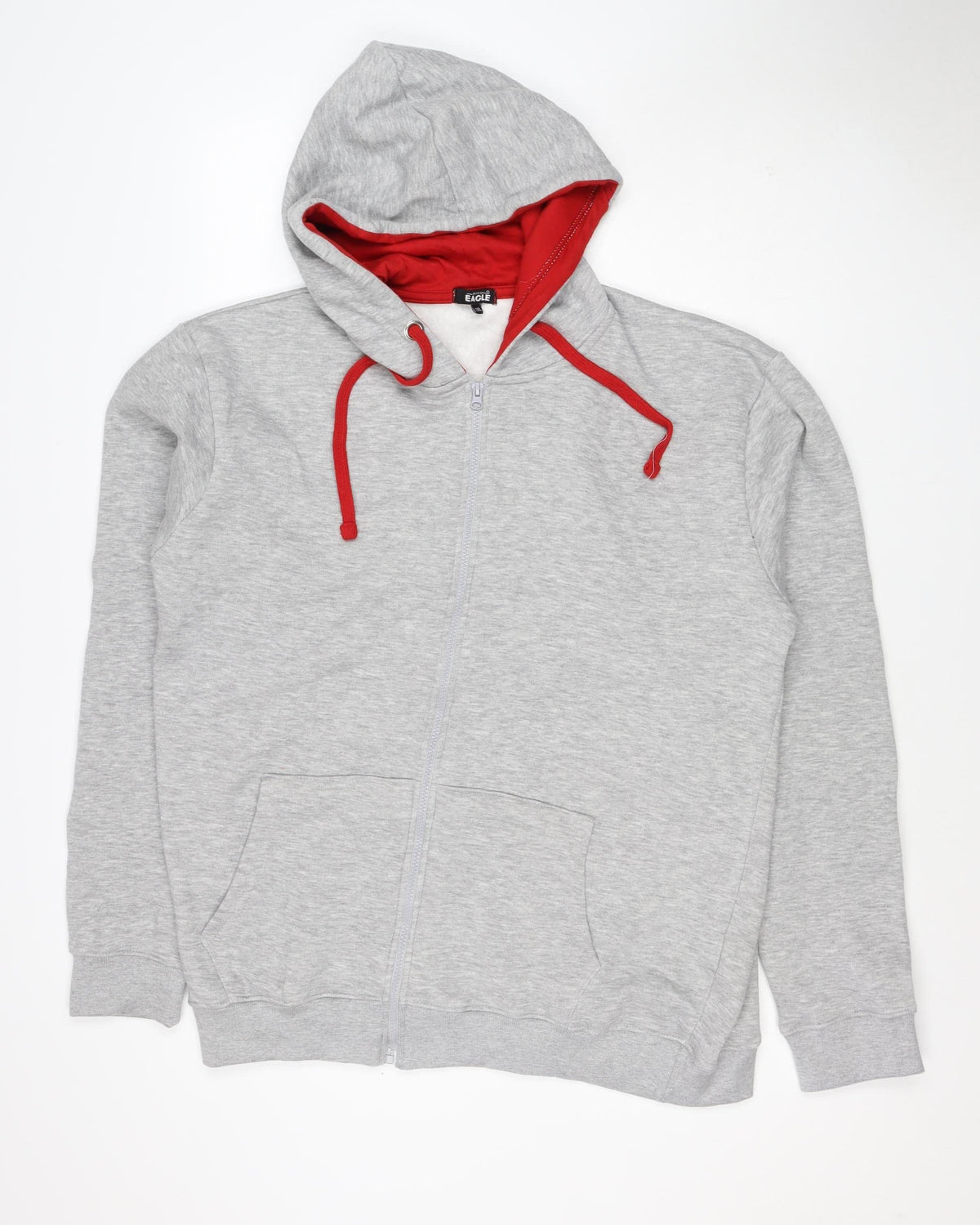 British Eagle Men’s Grey 3XL Full Zip Hooded Fleece Hoodie