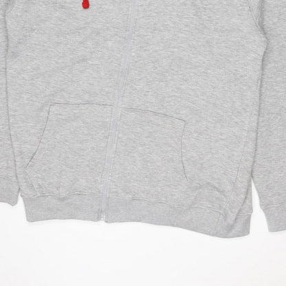 British Eagle Men’s Grey 3XL Full Zip Hooded Fleece Hoodie