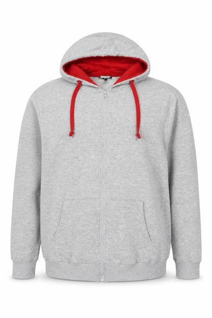 British Eagle Men’s Grey 3XL Full Zip Hooded Fleece Hoodie